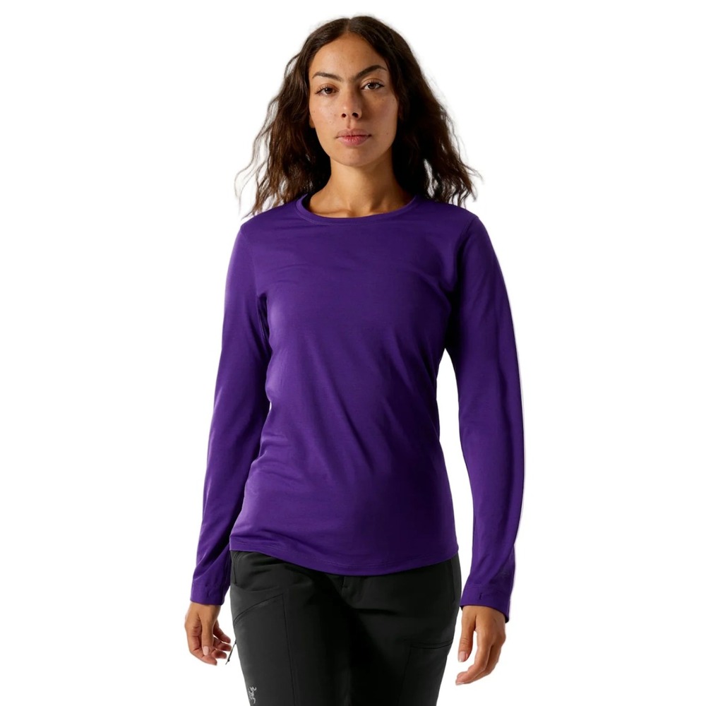 Arcteryx Top Womens Small Purple Taema Long Sleeve Performance Crew Neck Shirt